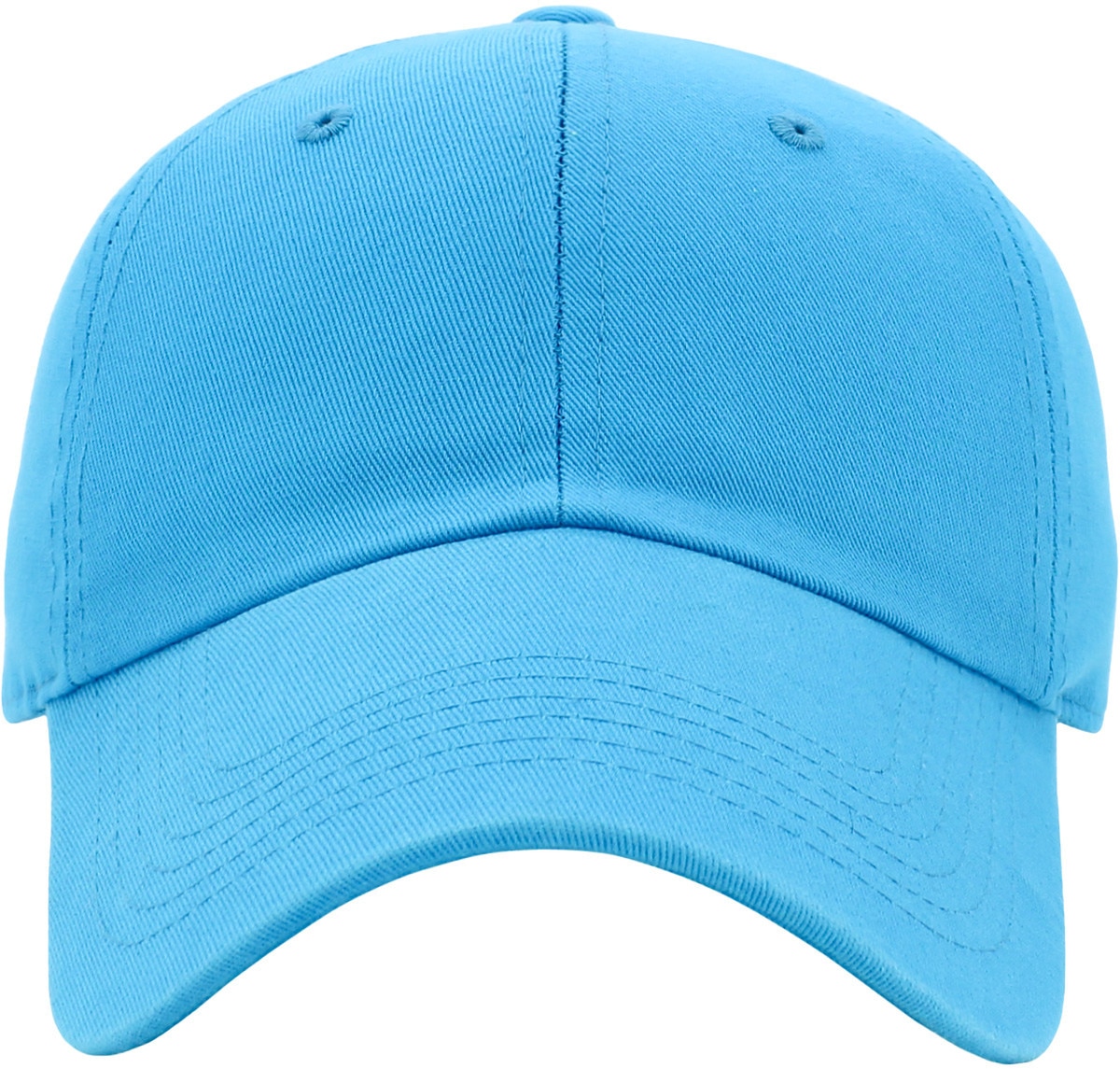 Aqua Blue Low Profile Baseball Cap Front View